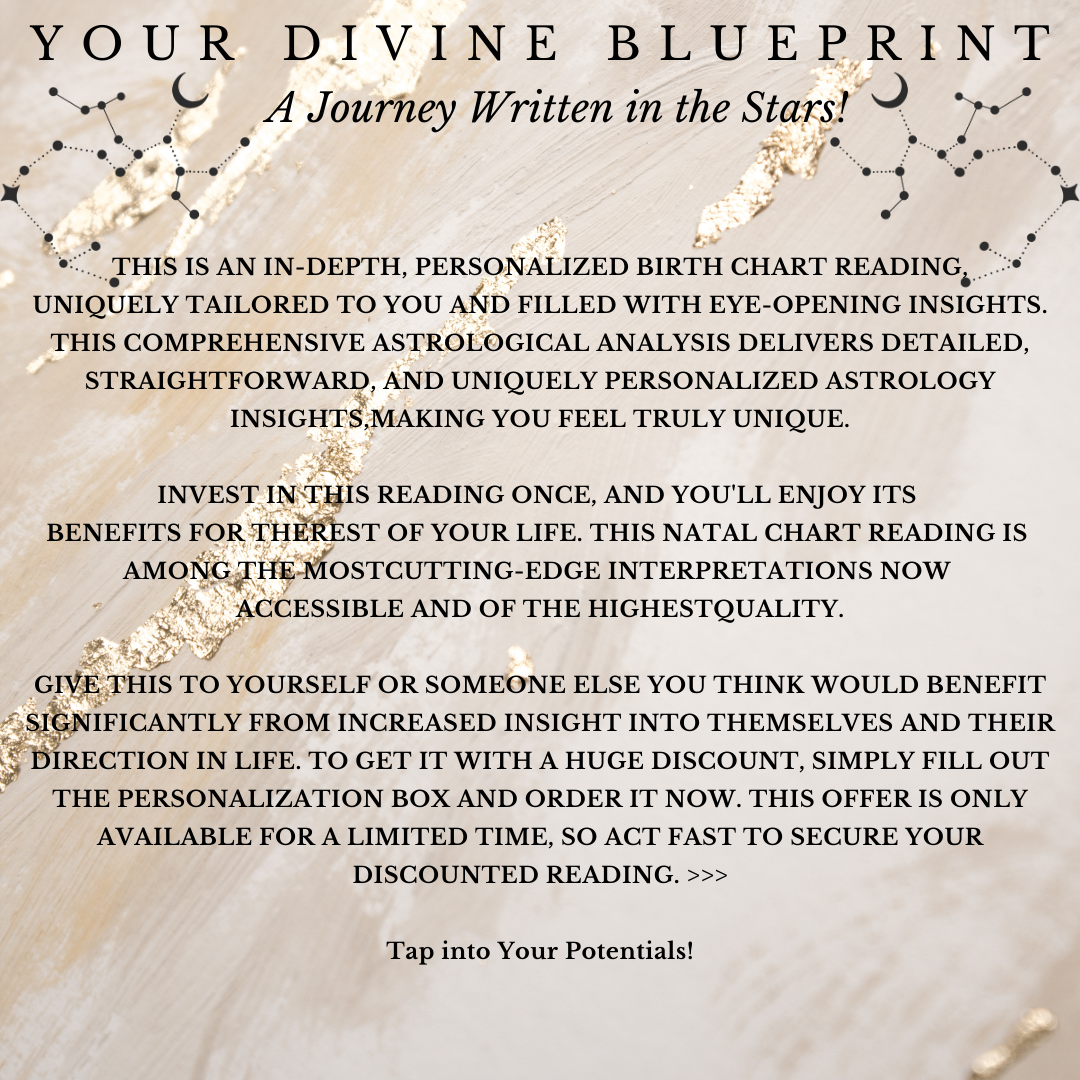 YOUR PERSONAL IN-DEPTH BIRTH CHART READING