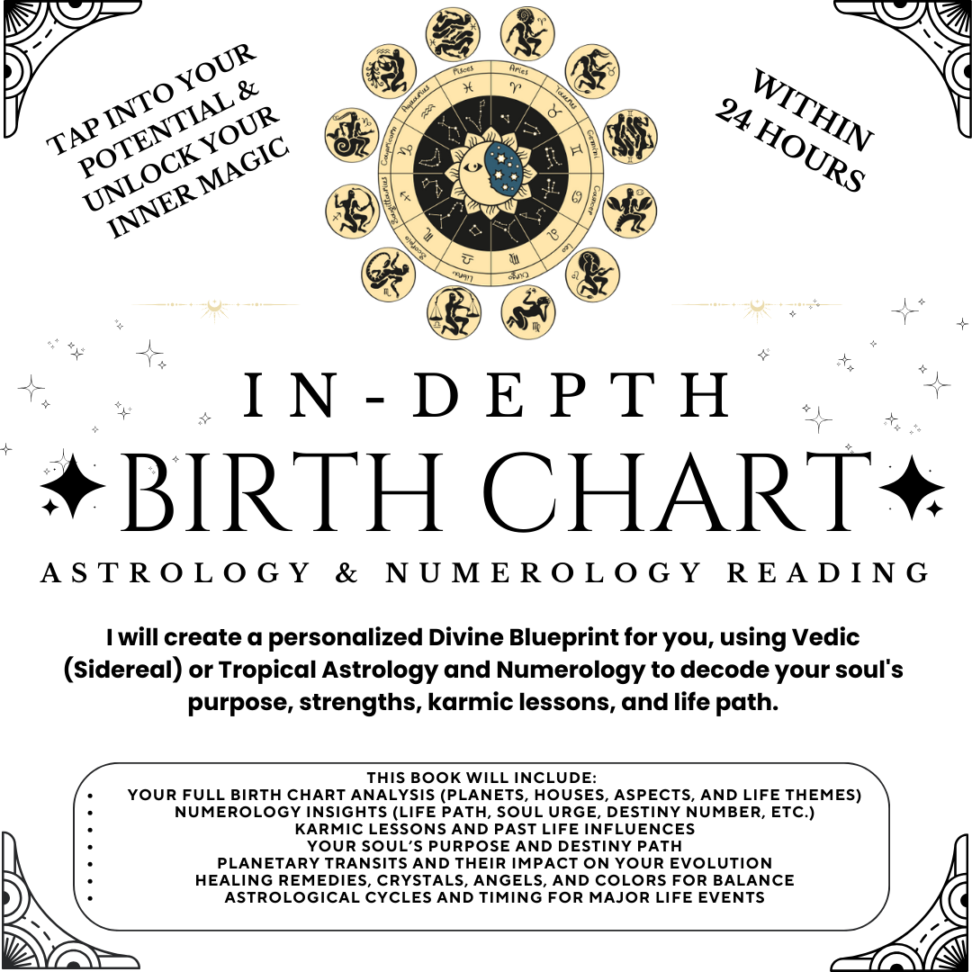 YOUR PERSONAL IN-DEPTH BIRTH CHART READING