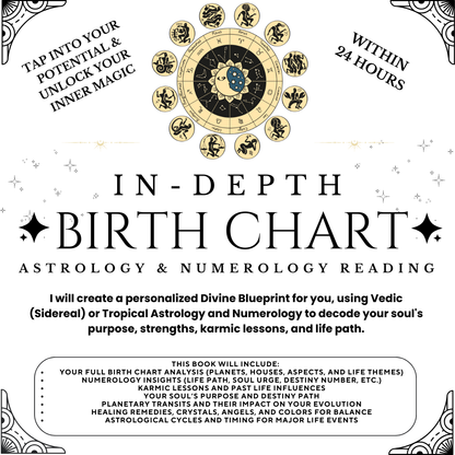 YOUR PERSONAL IN-DEPTH BIRTH CHART READING