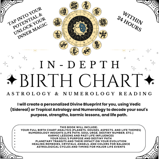 YOUR PERSONAL IN-DEPTH BIRTH CHART READING
